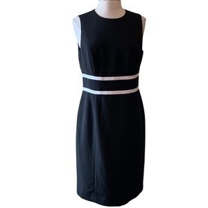 Evan Picone Black and White Sleeveless Dress